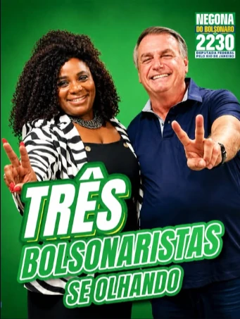 Vanessa Silva ao lado de Jair Bolsonaro